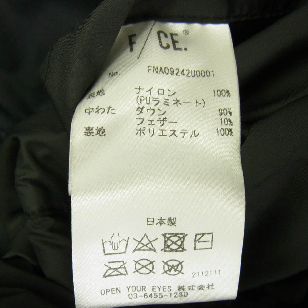 F/CE エフ シーイー FNA09242U0001 × NANGA FT M-51 TYPE DOWN COAT ナンガ FT M-51 タイプ ダウン コート ブラック系 L【中古】