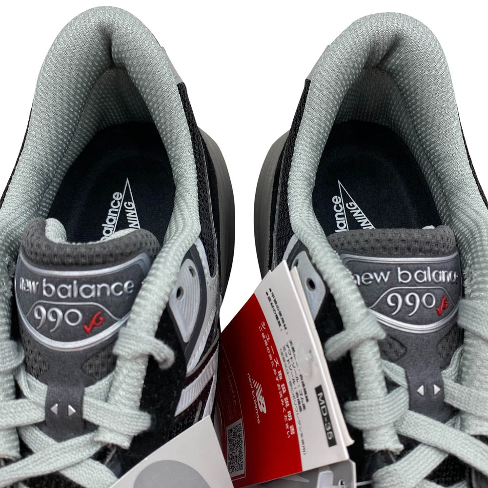 NEW BALANCE ニューバランス M990BK6 V6 USA製 スエード メッシュ ローカット ニーカー ブラック系 26cm【極上美品】【中古】