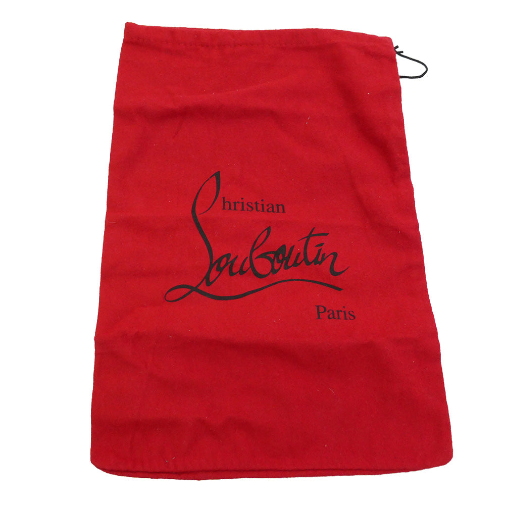 Christian Louboutin クリスチャンルブタン ハラコ レオパード エナメルリボン フラット パンプス シューズ マルチカラー系 36【中古】