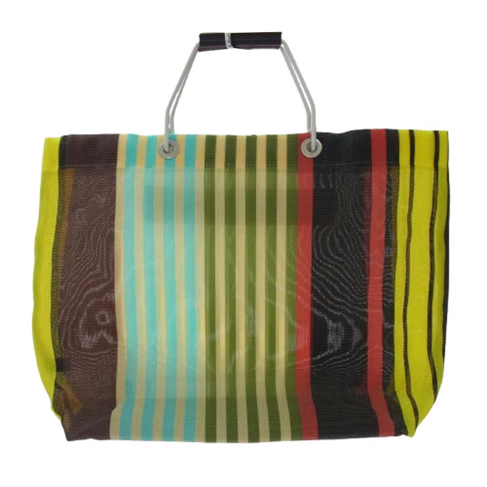 MARNI マルニ SHOPPING BAG マルチストライプ ショッピング トートバッグ マルチカラー系【中古】