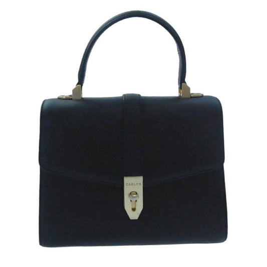 カーリン 2WAY トップハンドル ショルダーストラップ付 ハンドバッグ ショルダーバッグ ブラック系【中古】