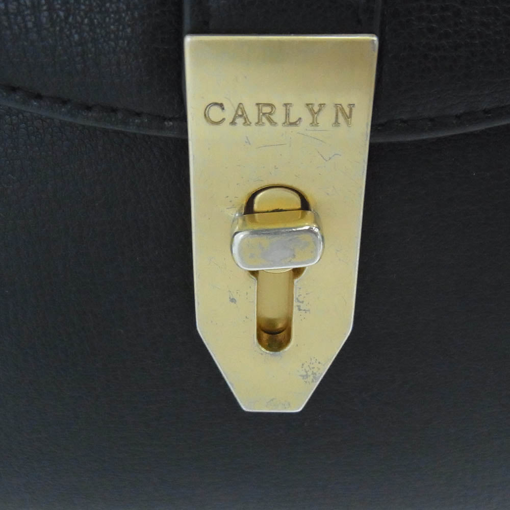 カーリン 2WAY トップハンドル ショルダーストラップ付 ハンドバッグ ショルダーバッグ ブラック系【中古】