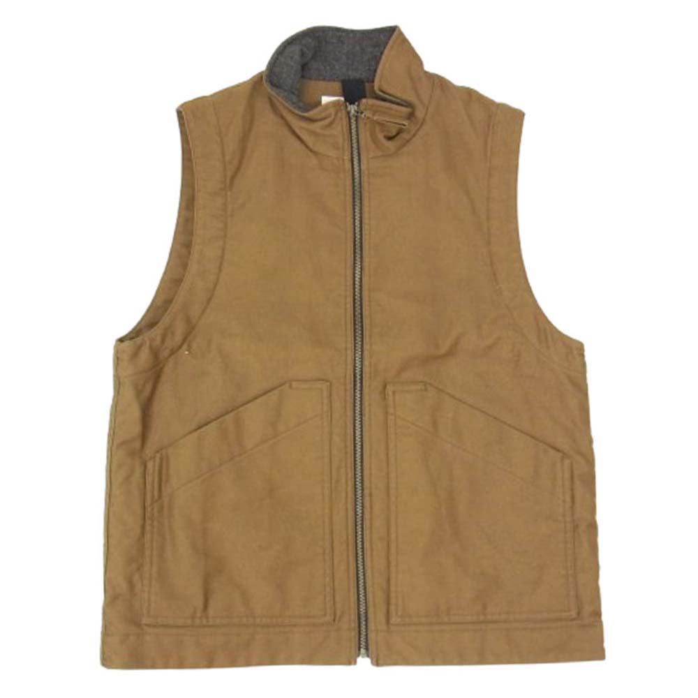 MARGARET HOWELL マーガレットハウエル 21AW 596-1225503 MHL. DRY COTTON MOLESKIN ドライコットン モールスキン ワーク ベスト ブラウン系 L【中古】