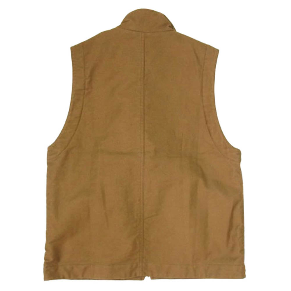 MARGARET HOWELL マーガレットハウエル 21AW 596-1225503 MHL. DRY COTTON MOLESKIN ドライコットン モールスキン ワーク ベスト ブラウン系 L【中古】