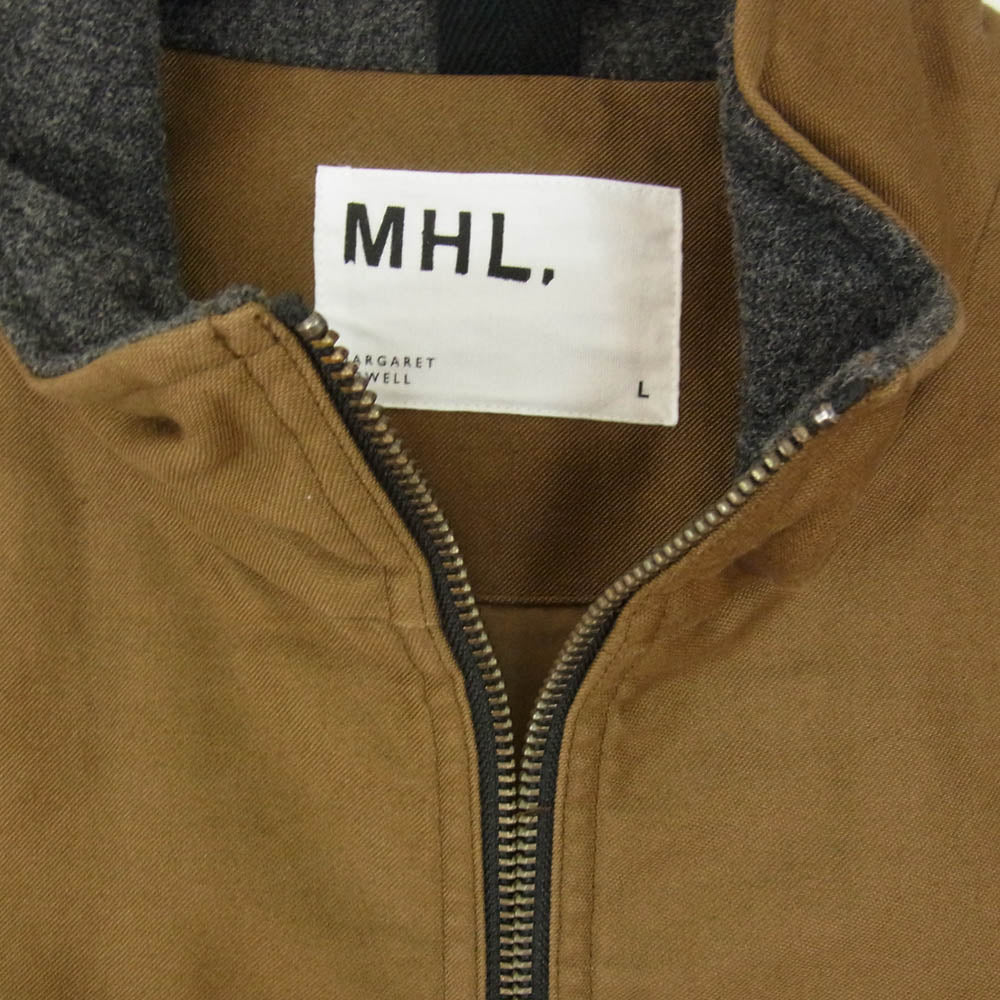 MARGARET HOWELL マーガレットハウエル 21AW 596-1225503 MHL. DRY COTTON MOLESKIN ドライコットン モールスキン ワーク ベスト ブラウン系 L【中古】