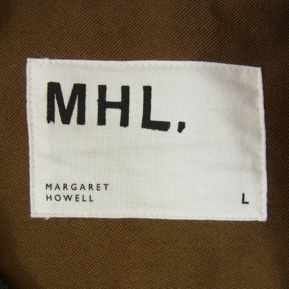 MARGARET HOWELL マーガレットハウエル 21AW 596-1225503 MHL. DRY COTTON MOLESKIN ドライコットン モールスキン ワーク ベスト ブラウン系 L【中古】