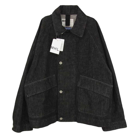 MARGARET HOWELL マーガレットハウエル 596-3225503 CANTON ブラック デニムジャケット ブルゾン ブラック系 38【中古】