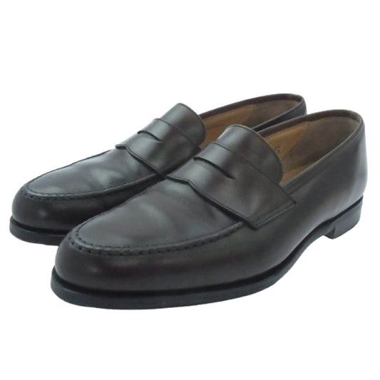 CROCKETT&JONES クロケットアンドジョーンズ BOSTON 3 ボストン ローファー レザー シューズ ブラウン系 7.5【中古】