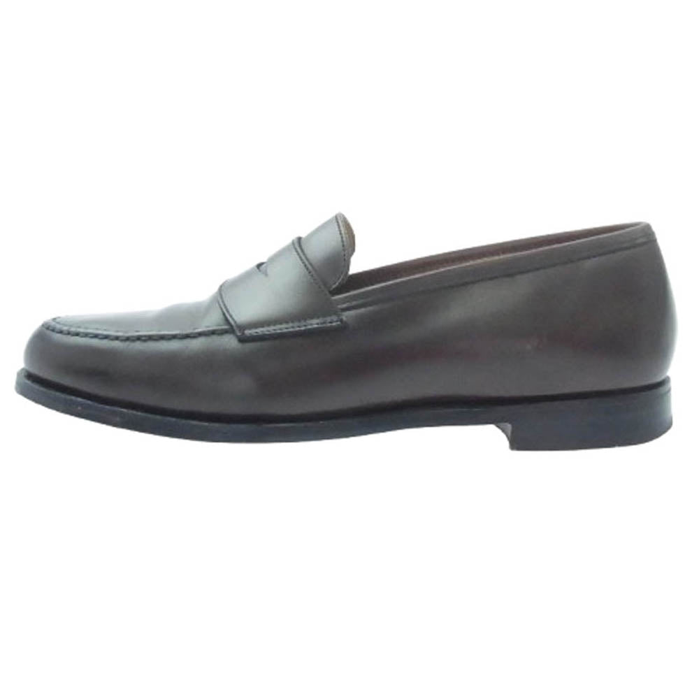 CROCKETT&JONES クロケットアンドジョーンズ BOSTON 3 ボストン ローファー レザー シューズ ブラウン系 7.5【中古】