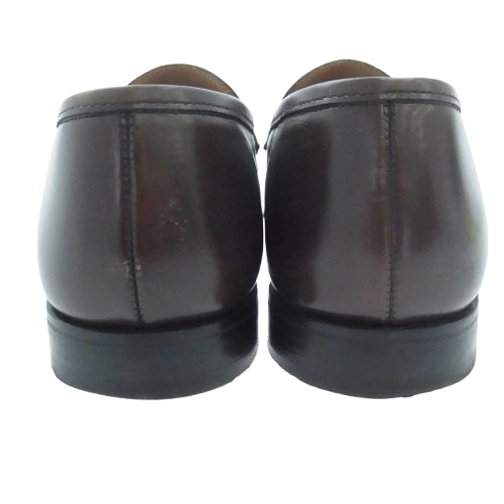 CROCKETT&JONES クロケットアンドジョーンズ BOSTON 3 ボストン ローファー レザー シューズ ブラウン系 7.5【中古】