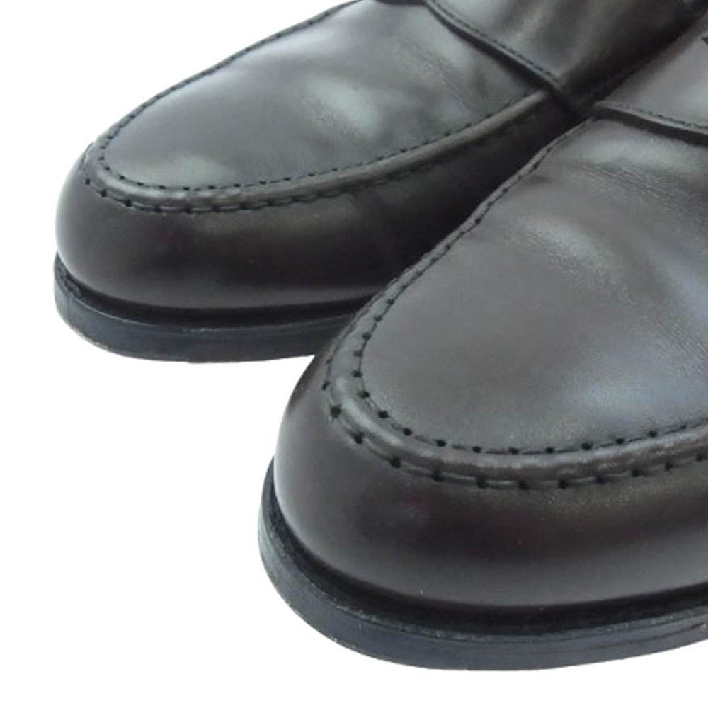 CROCKETT&JONES クロケットアンドジョーンズ BOSTON 3 ボストン ローファー レザー シューズ ブラウン系 7.5【中古】