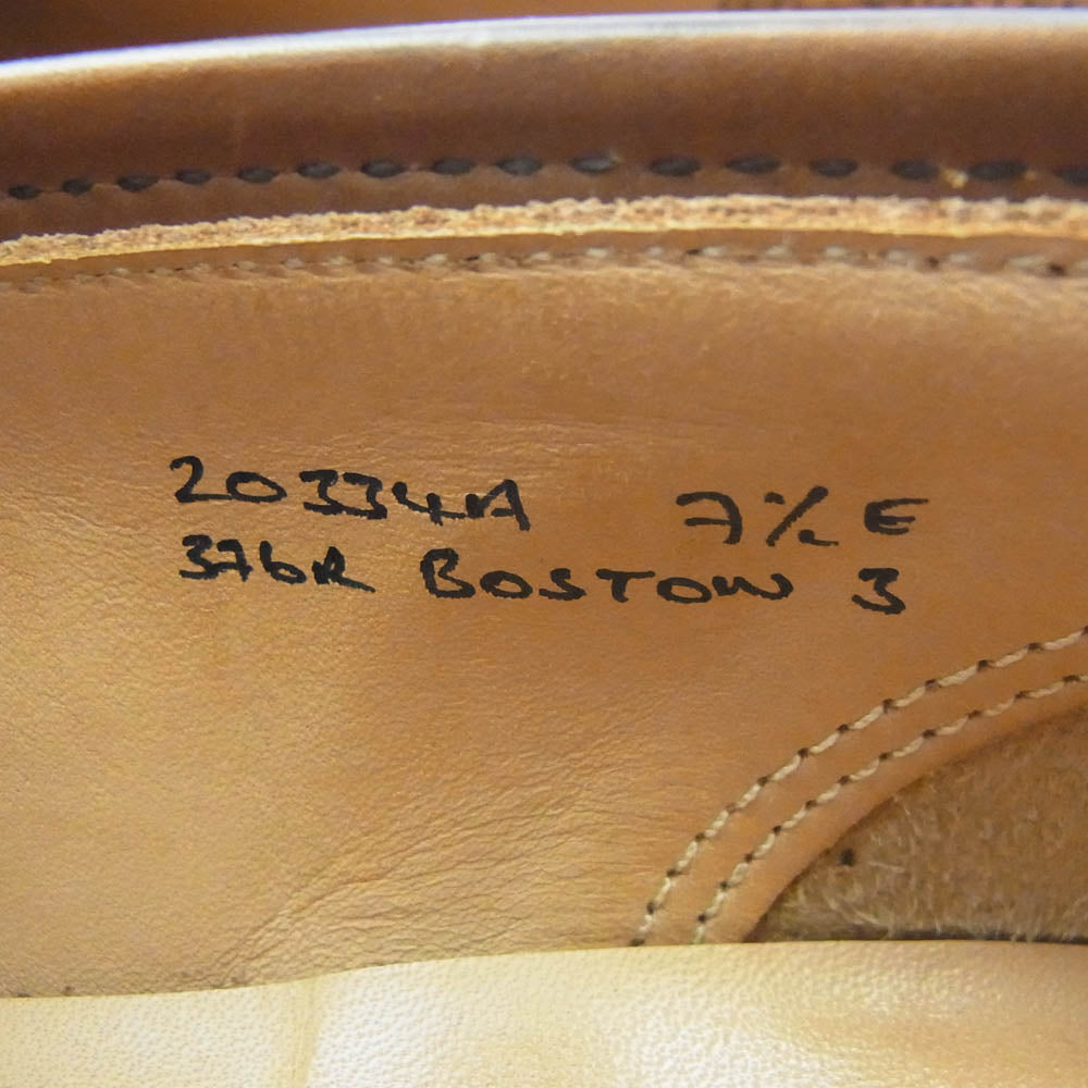 CROCKETT&JONES クロケットアンドジョーンズ BOSTON 3 ボストン ローファー レザー シューズ ブラウン系 7.5【中古】