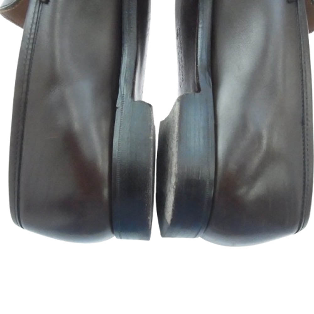 CROCKETT&JONES クロケットアンドジョーンズ BOSTON 3 ボストン ローファー レザー シューズ ブラウン系 7.5【中古】