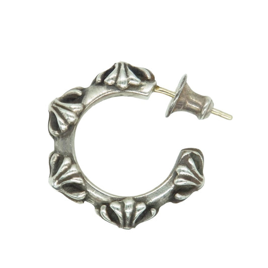 CHROME HEARTS クロムハーツ（原本無） HOOP CROSS クロスバンド フープ ピアス シルバー系【中古】