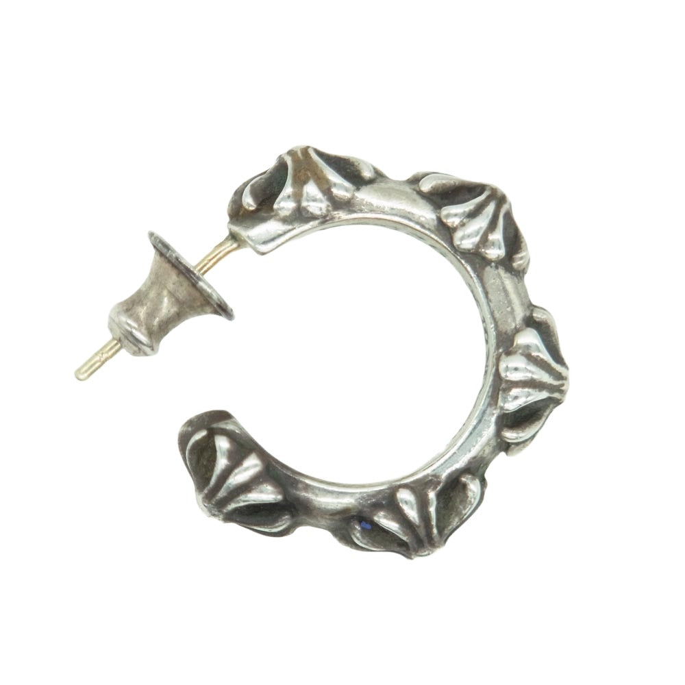 CHROME HEARTS クロムハーツ（原本無） HOOP CROSS クロスバンド フープ ピアス シルバー系【中古】