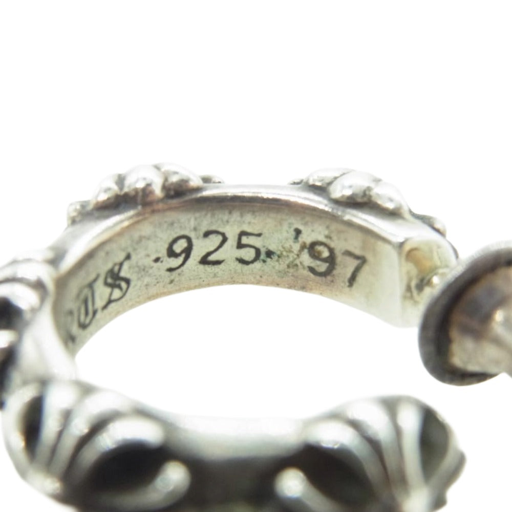 CHROME HEARTS クロムハーツ（原本無） HOOP CROSS クロスバンド フープ ピアス シルバー系【中古】