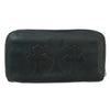CHROME HEARTS クロムハーツ（原本無） REC F ZIP 3 セメタリー クロスパッチ ラウンドファスナー ウォレット 長財布 ブラック系【中古】