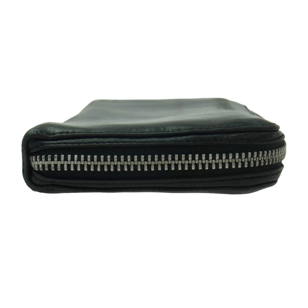 CHROME HEARTS クロムハーツ（原本無） REC F ZIP 3 セメタリー クロスパッチ ラウンドファスナー ウォレット 長財布 ブラック系【中古】