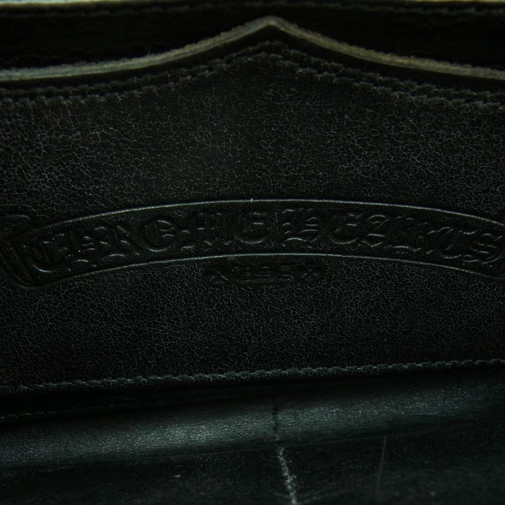 CHROME HEARTS クロムハーツ（原本無） REC F ZIP 3 セメタリー クロスパッチ ラウンドファスナー ウォレット 長財布 ブラック系【中古】