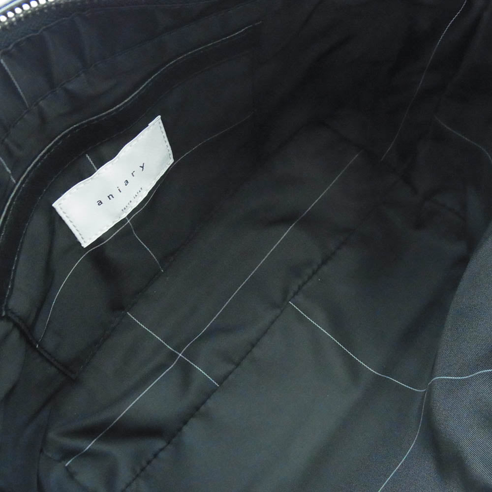 aniary アニアリ 36-02001 Artisan Leather アルティザンレザー ミニ トートバッグ ブラック系【新古品】【未使用】【中古】