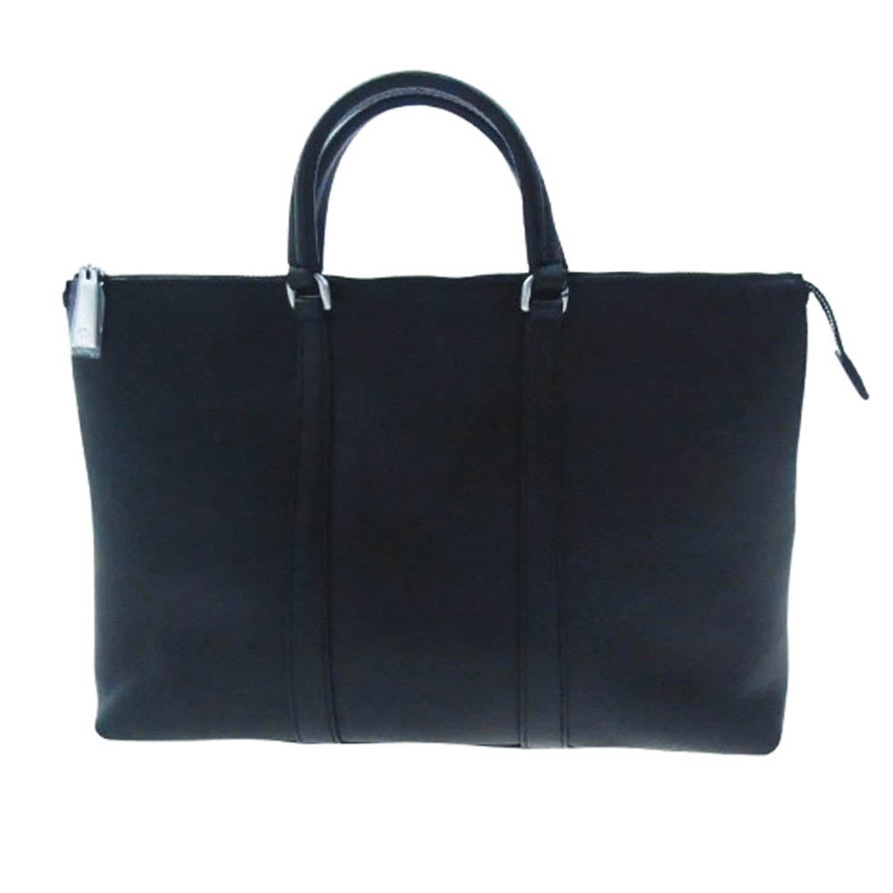 aniary アニアリ 07-01005 Shrink Leather シュリンクレザー そぎ落としブリーフ ビジネス トートバッグ ブラック系【新古品】【未使用】【中古】