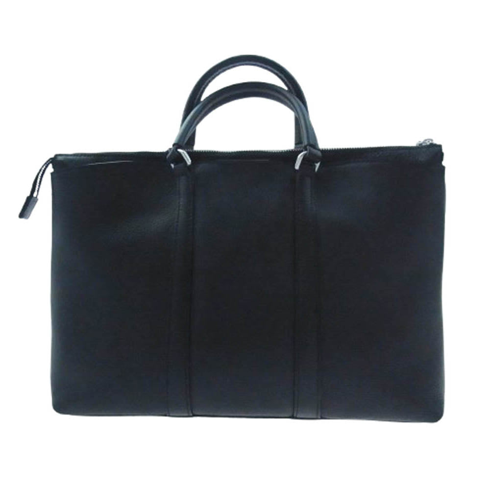 aniary アニアリ 07-01005 Shrink Leather シュリンクレザー そぎ落としブリーフ ビジネス トートバッグ ブラック系【新古品】【未使用】【中古】