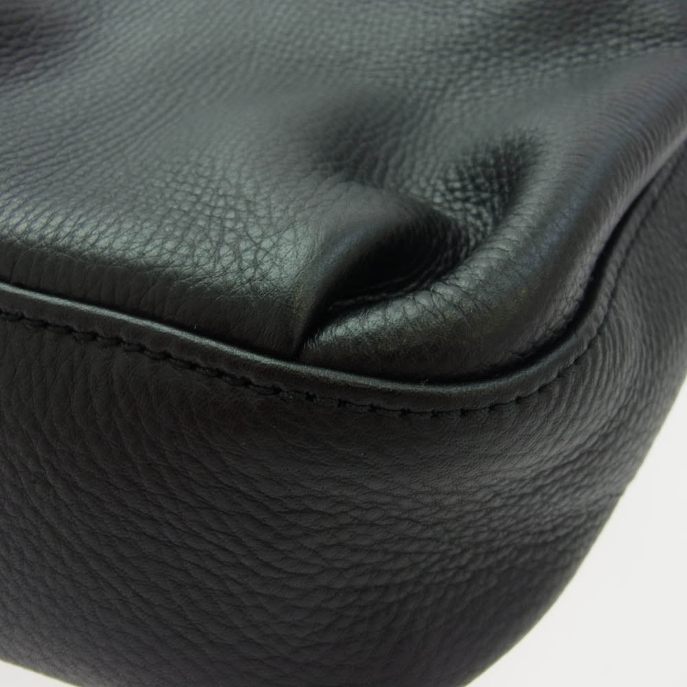 aniary アニアリ 07-07001 Shrink Leather シュリンクレザー ボディバッグ ブラック系【極上美品】【中古】