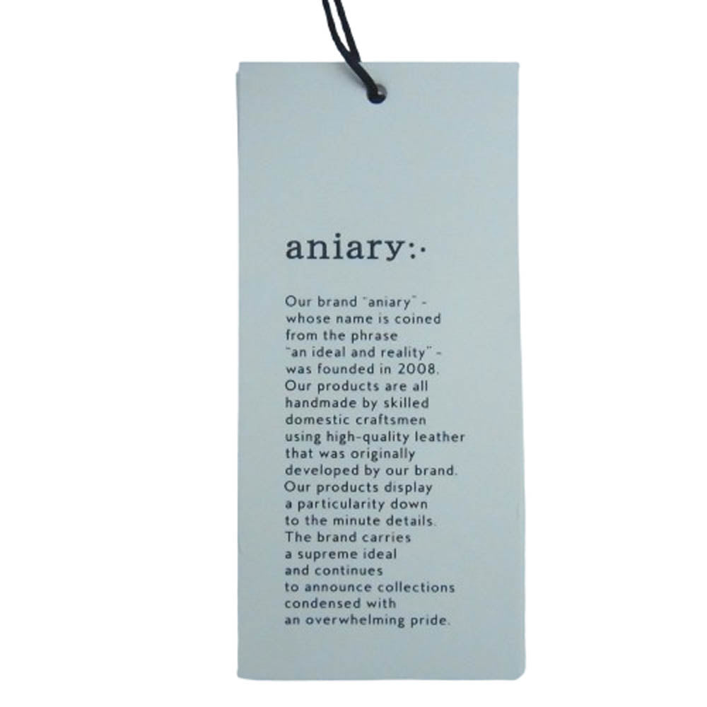 aniary アニアリ 01-02013 Antique Leather アルティザンレザー ビジネス トートバッグ ダークネイビー系【新古品】【未使用】【中古】