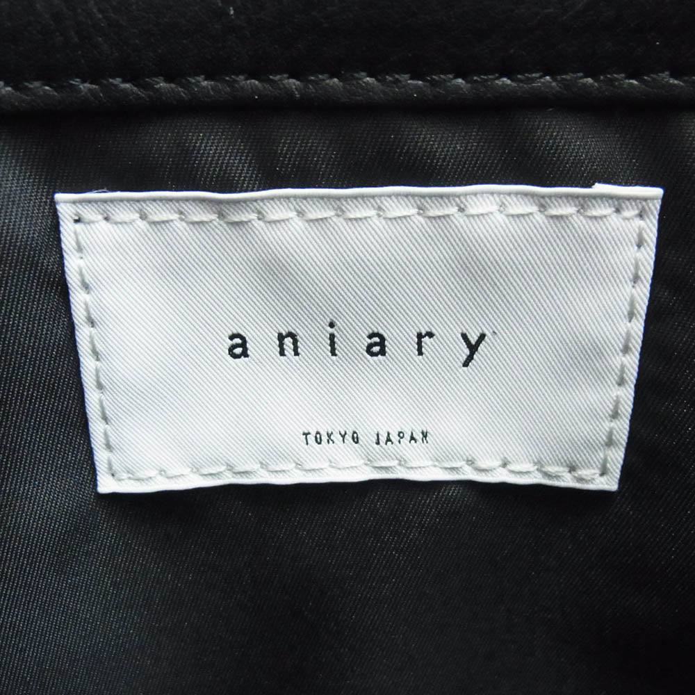 aniary アニアリ 36-01000 Antique Leather アルティザンレザー ビジネス トートバッグ ブラック系【新古品】【未使用】【中古】