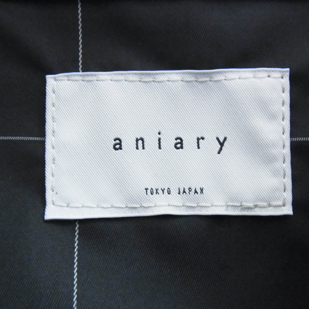aniary アニアリ 34-02000 G-Film Leather ジーフィルムレザー ビジネス トートバッグ ネイビー系【新古品】【未使用】【中古】
