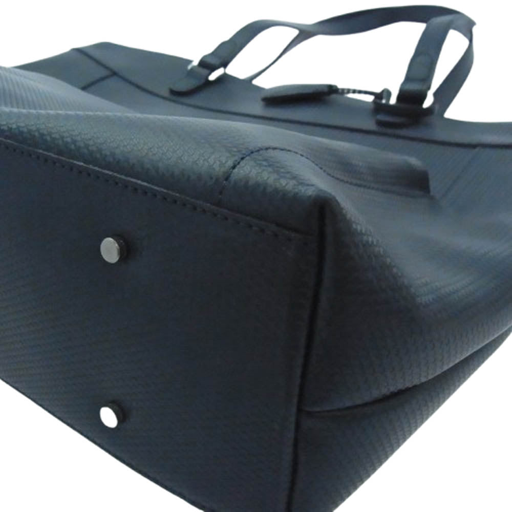 aniary アニアリ 34-02000 G-Film Leather ジーフィルムレザー ビジネス トートバッグ ネイビー系【新古品】【未使用】【中古】