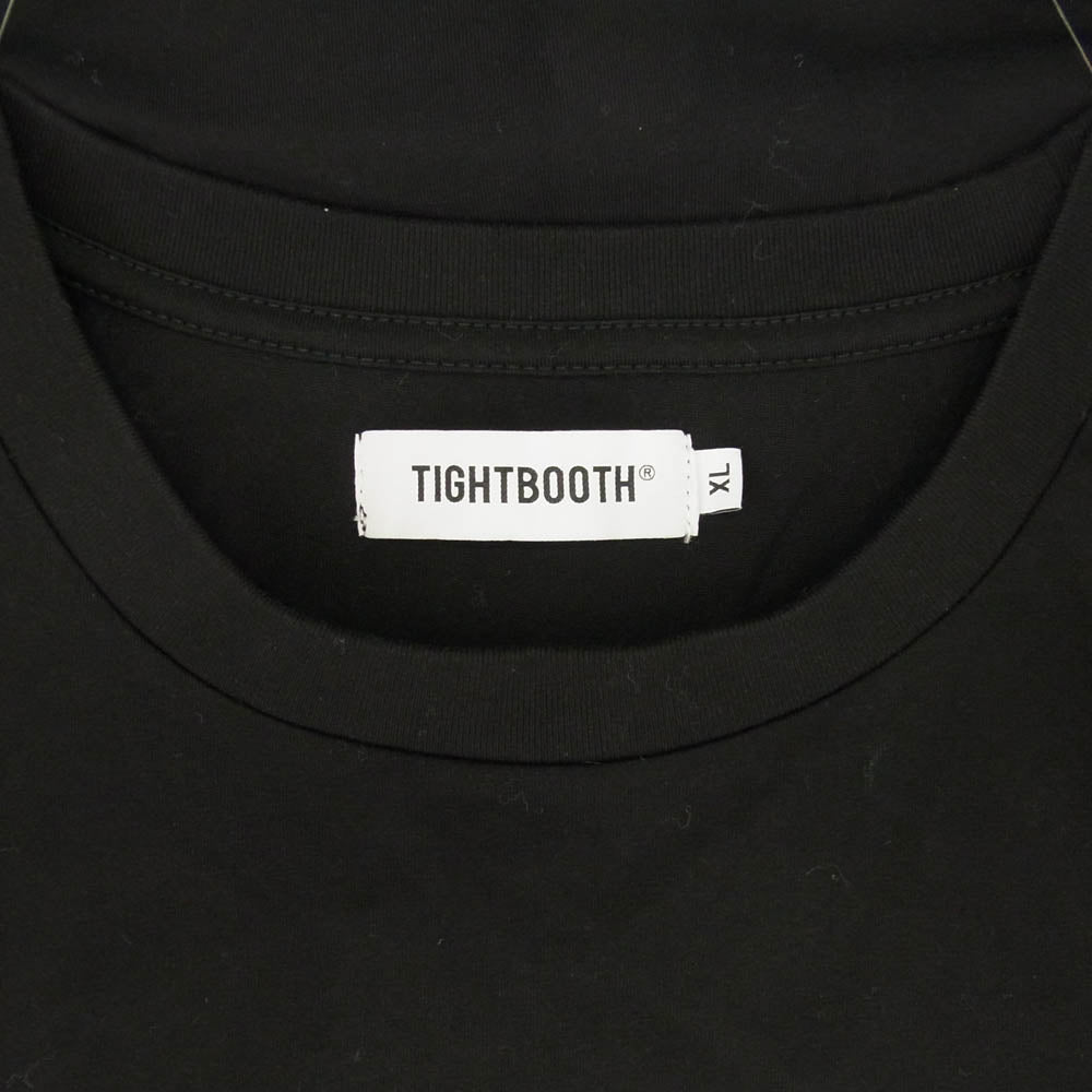 TIGHTBOOTH タイトブース オーバーサイズ クルーネック 半袖 Tシャツ ブラック系 XL【中古】