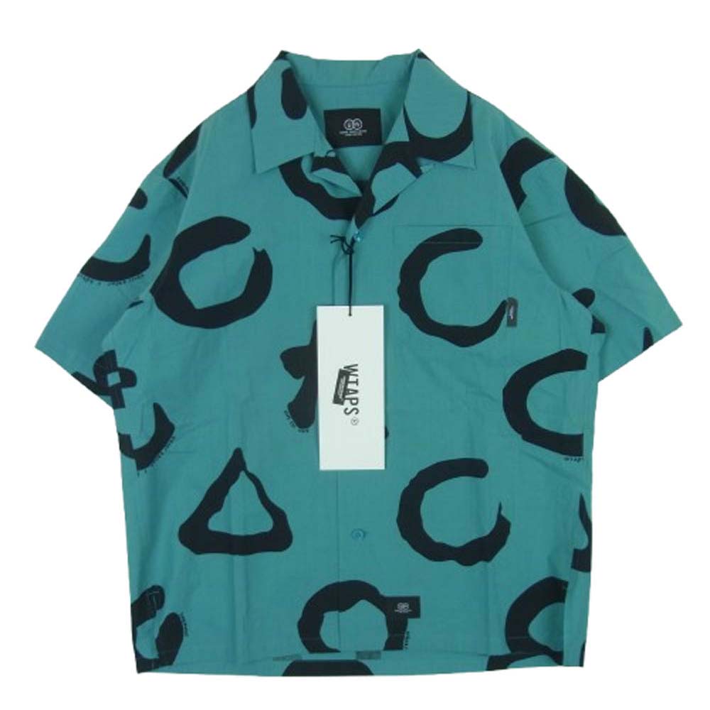 UNDERCOVER アンダーカバー 25SS 251ZUUCD-SHM01S WTAPS ダブルタップス Wネーム SS COTTON BROADCLOTH TEXTILE 七人の侍プリント 半袖 シャツ ブルー系 1【極上美品】【中古】