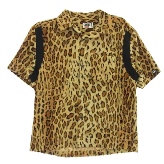 Supreme シュプリーム 25SS GOODENOUGH グッドイナフ Crushed Rayon S/S Shirt Leopard レーヨン 半袖 シャツ レオパード ブラウン系 S【美品】【中古】