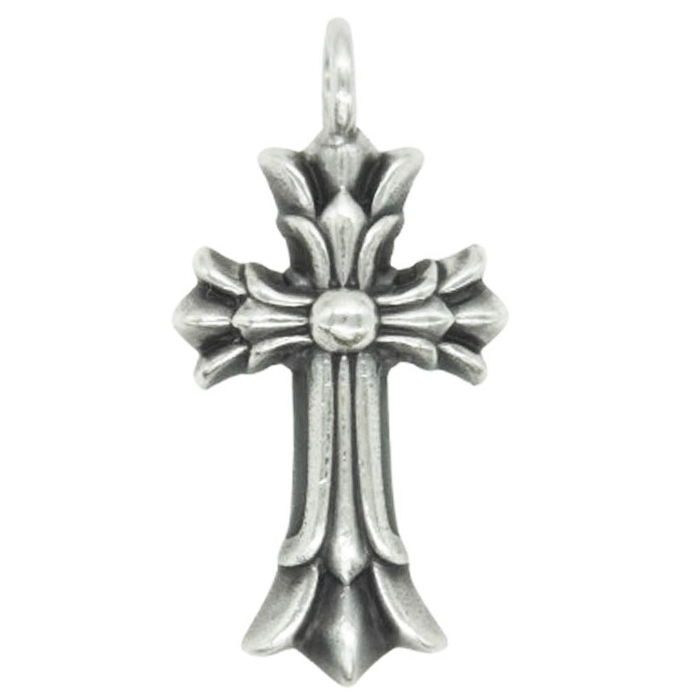 CHROME HEARTS クロムハーツ（原本有） DBL CH CRS ダブル CH クロス チャーム ペンダント トップ シルバー系【中古】