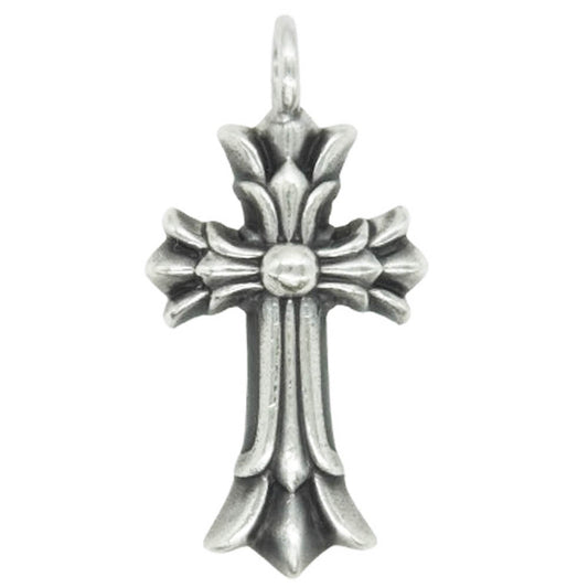CHROME HEARTS クロムハーツ（原本有） DBL CH CRS ダブル CH クロス チャーム ペンダント トップ シルバー系【中古】