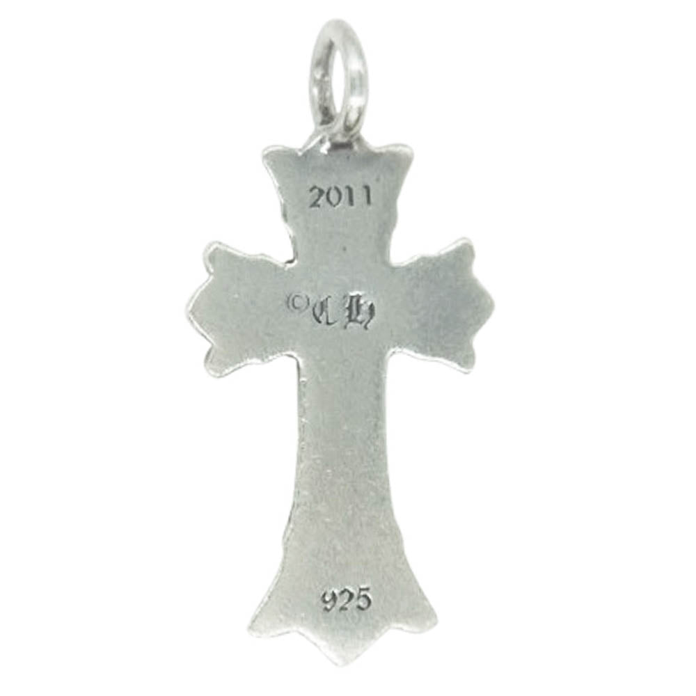 CHROME HEARTS クロムハーツ（原本有） DBL CH CRS ダブル CH クロス チャーム ペンダント トップ シルバー系【中古】