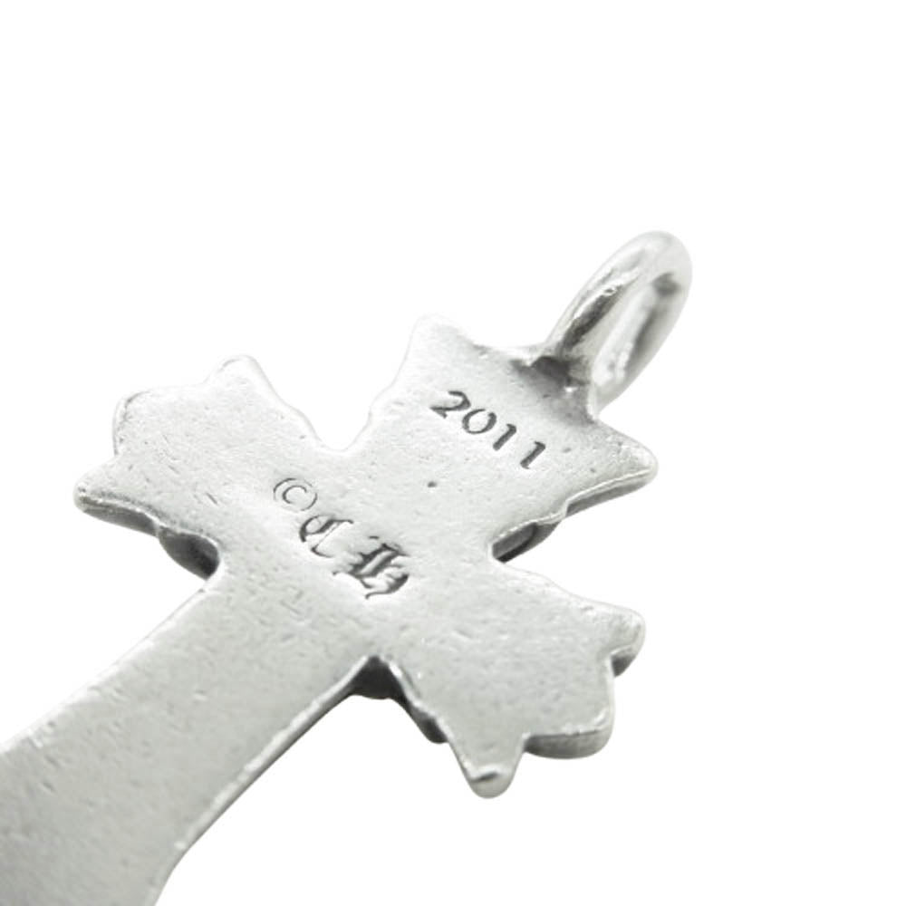 CHROME HEARTS クロムハーツ（原本有） DBL CH CRS ダブル CH クロス チャーム ペンダント トップ シルバー系【中古】