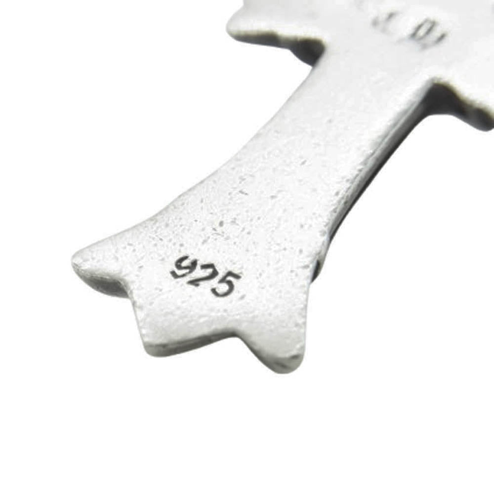 CHROME HEARTS クロムハーツ（原本有） DBL CH CRS ダブル CH クロス チャーム ペンダント トップ シルバー系【中古】
