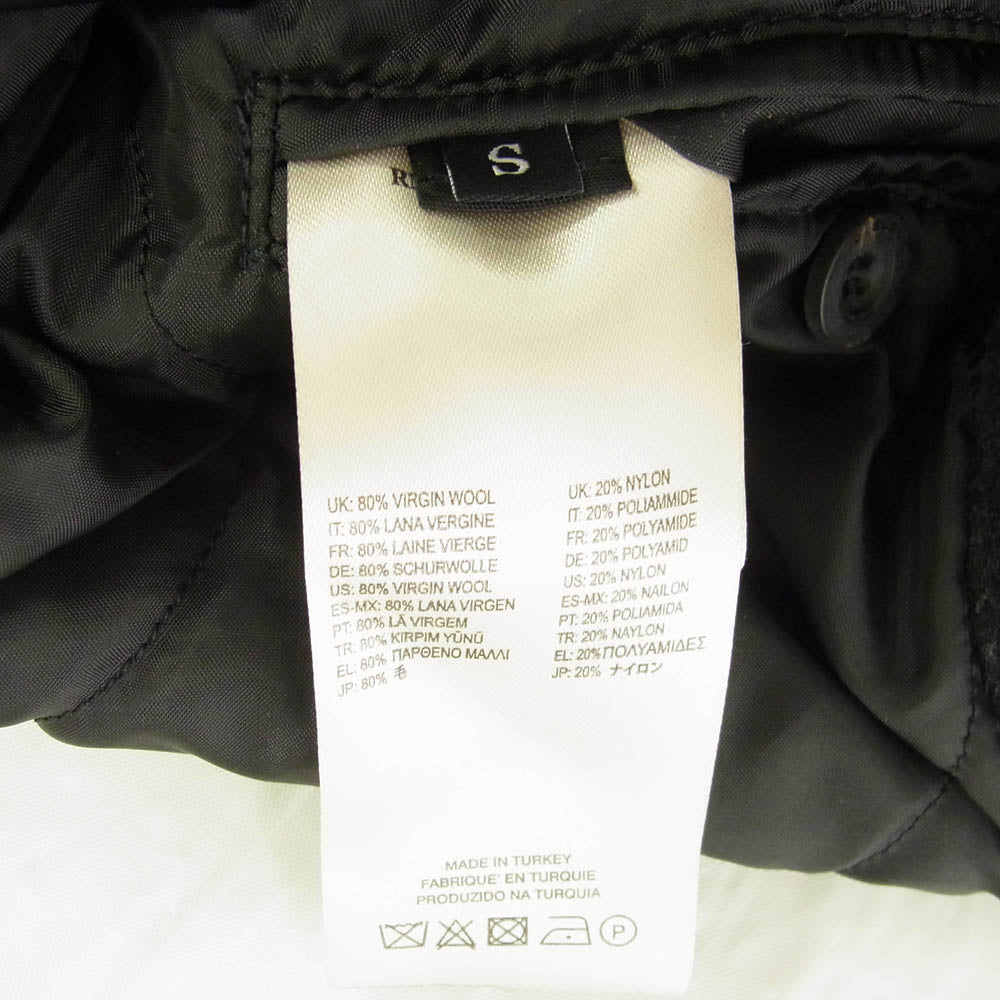 DIESEL ディーゼル ダブルジップ ウールステンカラーコート ブラック系 S【中古】