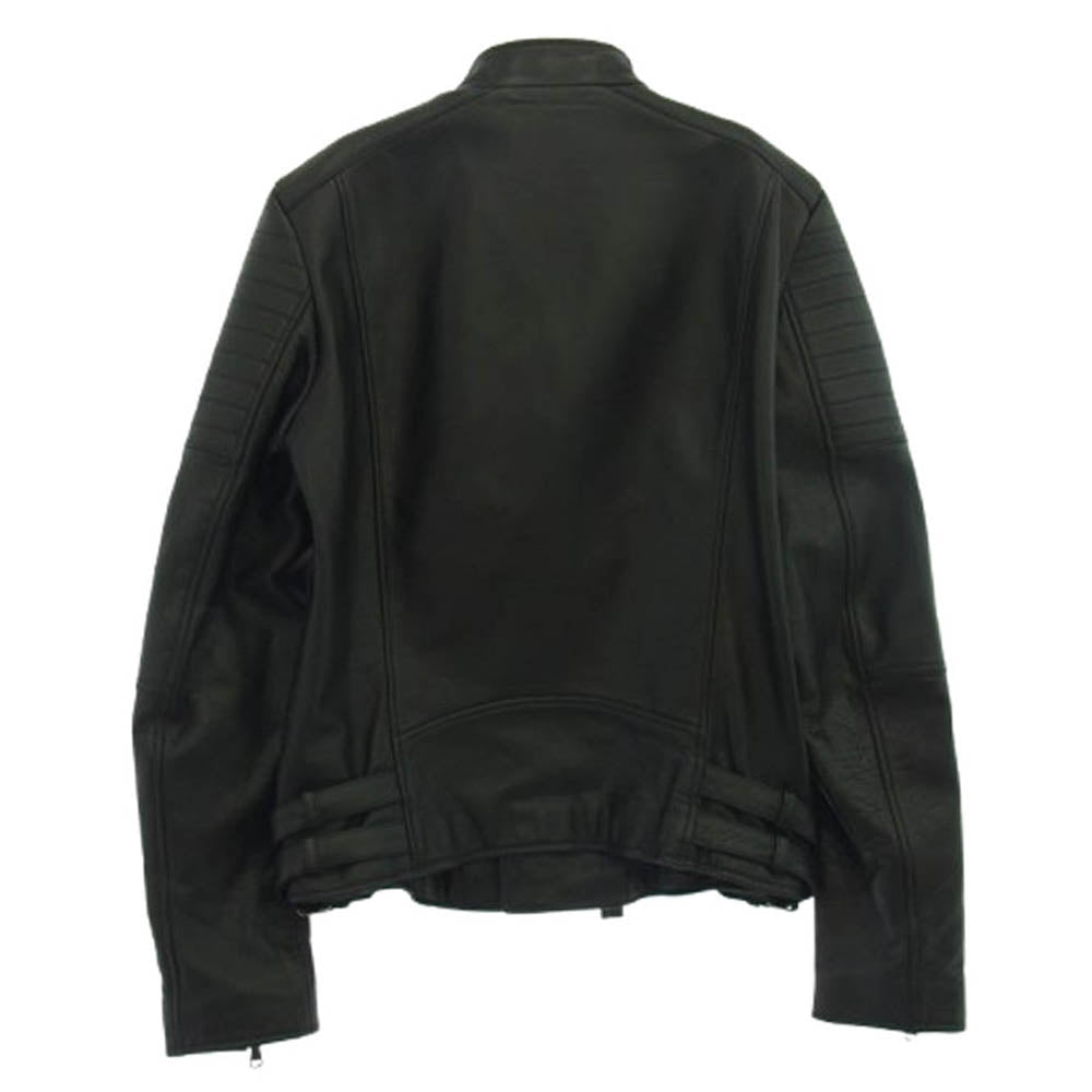 DIESEL ディーゼル セミダブル レザー バイカー ライダースジャケット ブラック系 46【中古】