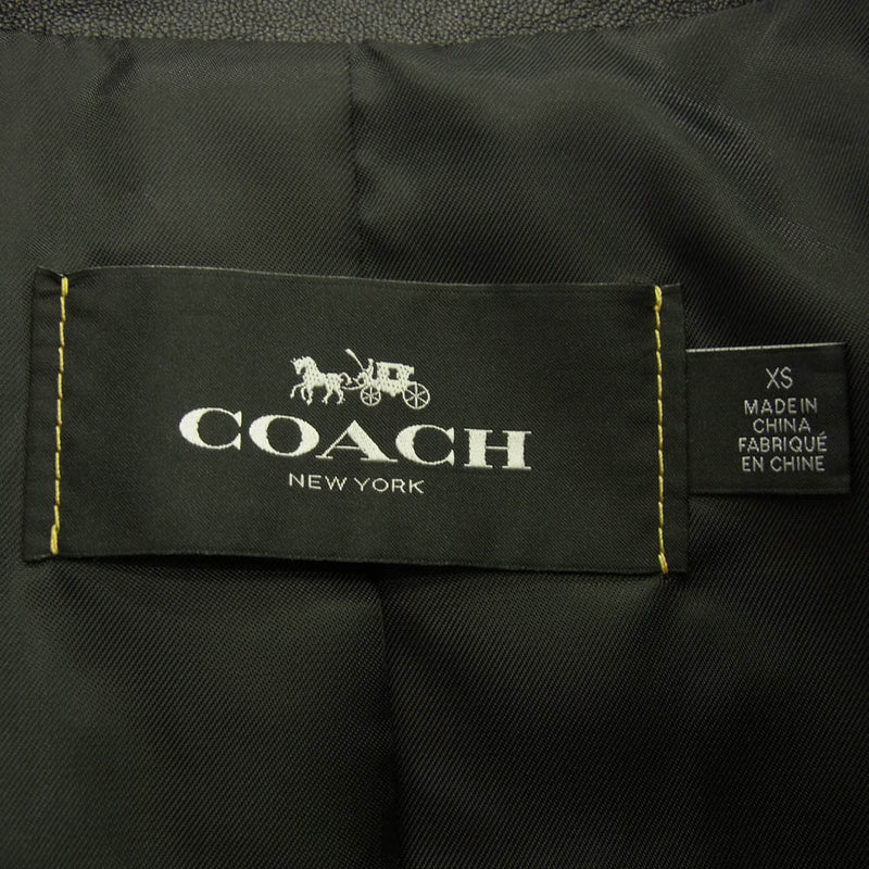 COACH コーチ レザー シングル ライダースジャケット ブラック系