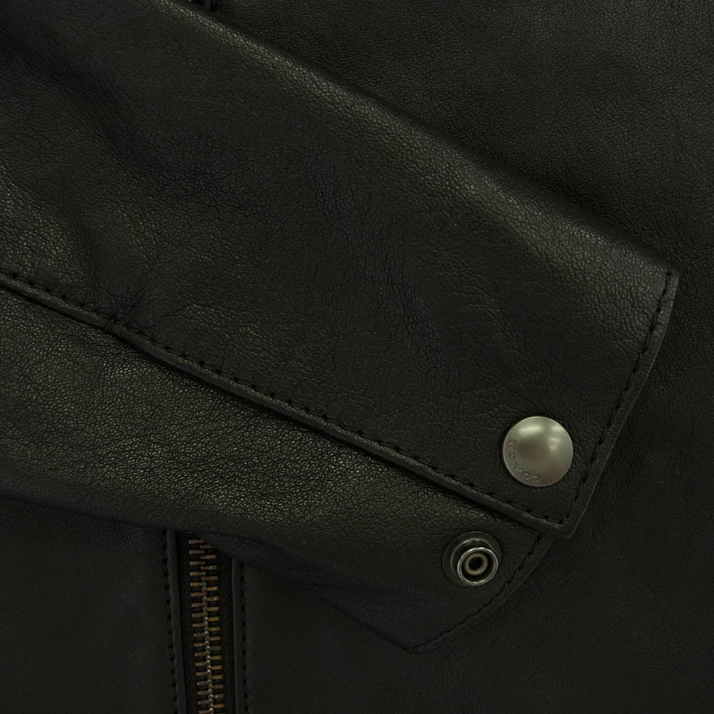 COACH コーチ レザー シングル ライダースジャケット ブラック系 XS【中古】