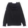 MONCLER モンクレール 23AW I20918G00006 FELPA CON CAPPUCCIO 異素材切替 フルジップ 立体ロゴ パーカー フーディー ブラック系 S【中古】