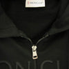 MONCLER モンクレール 23AW I20918G00006 FELPA CON CAPPUCCIO 異素材切替 フルジップ 立体ロゴ パーカー フーディー ブラック系 S【中古】