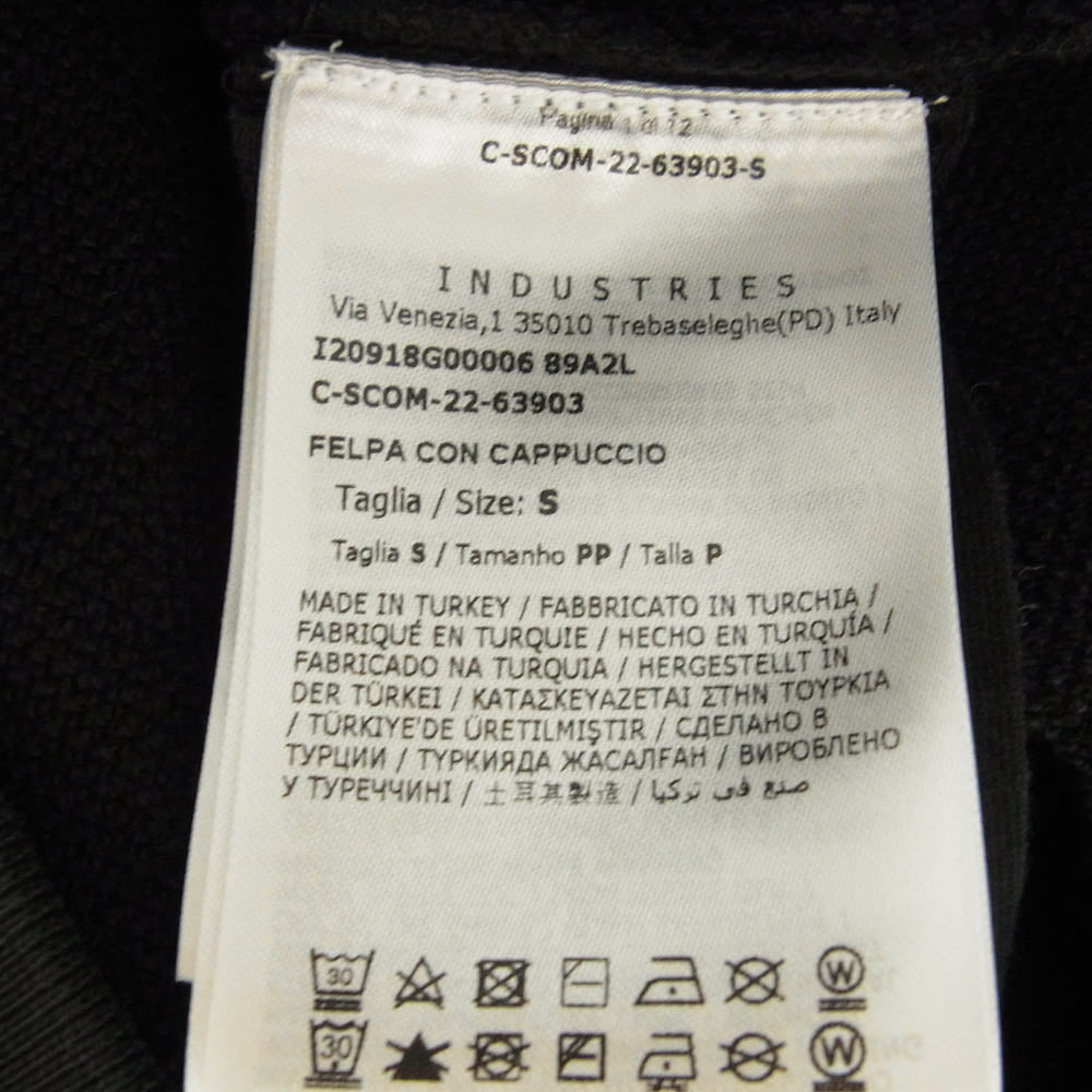 MONCLER モンクレール 23AW I20918G00006 FELPA CON CAPPUCCIO 異素材切替 フルジップ 立体ロゴ パーカー フーディー ブラック系 S【中古】