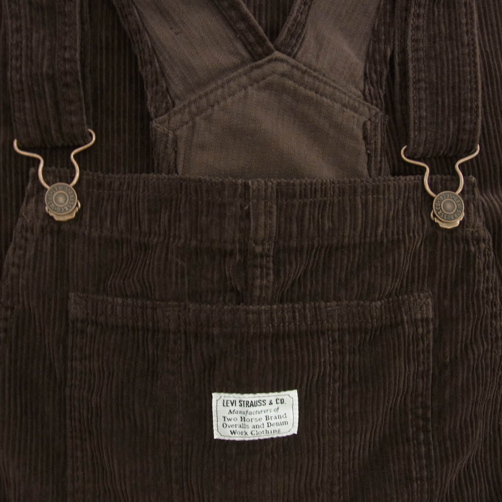 Levi's リーバイス A60800001 BAGGY HIGHWATER レディース コーデュロイ オーバーオール ブラウン系 S【極上美品】【中古】