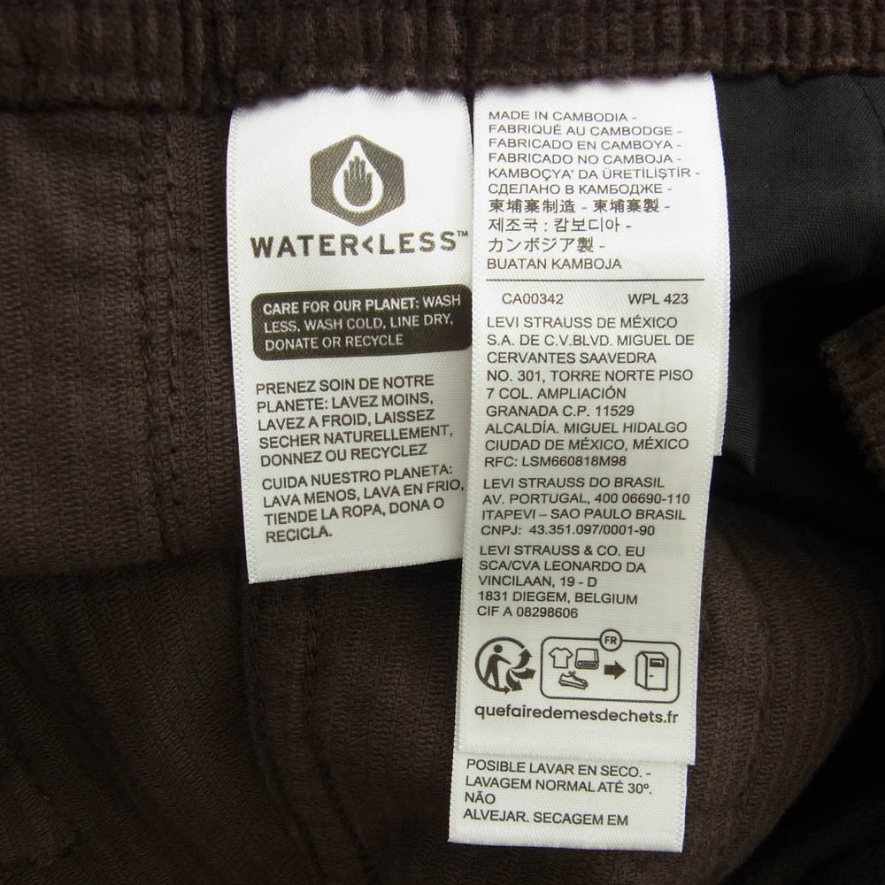 Levi's リーバイス A60800001 BAGGY HIGHWATER レディース コーデュロイ オーバーオール ブラウン系 S【極上美品】【中古】