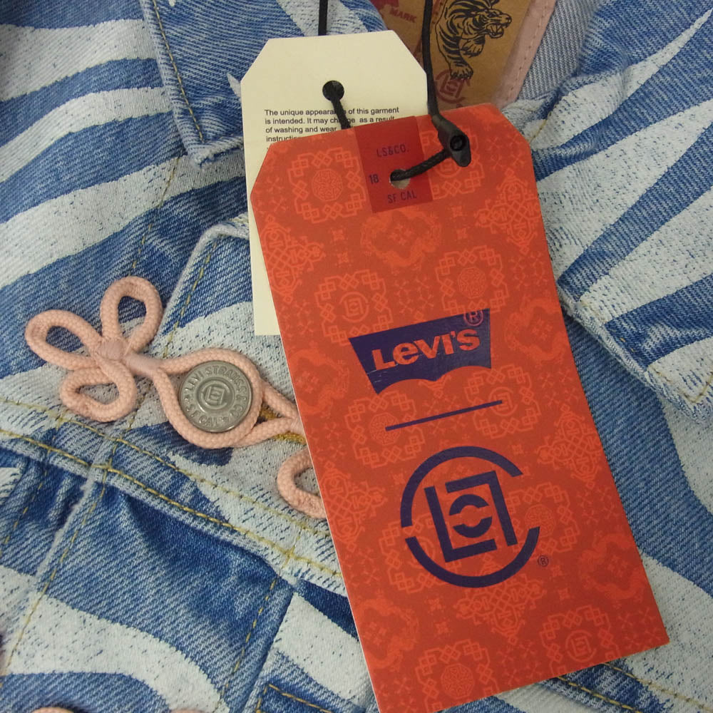 Levi's リーバイス A3114-0000 × CLOT TYPE II ウィメンズ トラッカー ジャケット インディゴブルー系 ホワイト系 M【新古品】【未使用】【中古】