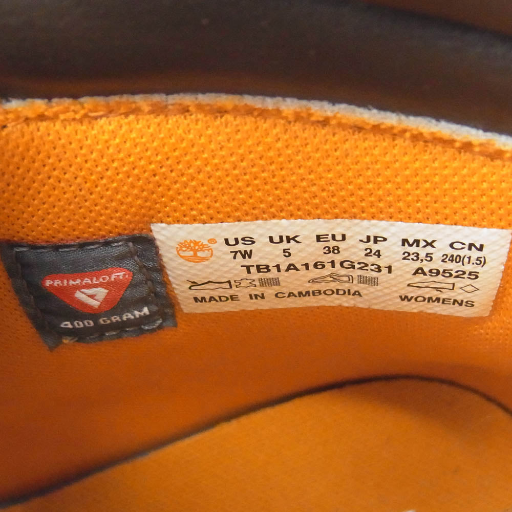 Timberland ティンバーランド TB1A161G231 Women's Linden Woods 6 Inch Lace Up Waterproof Boot ウィメンズ リンデン ウッド ブーツ ライトブラウン系 24cm【極上美品】【中古】